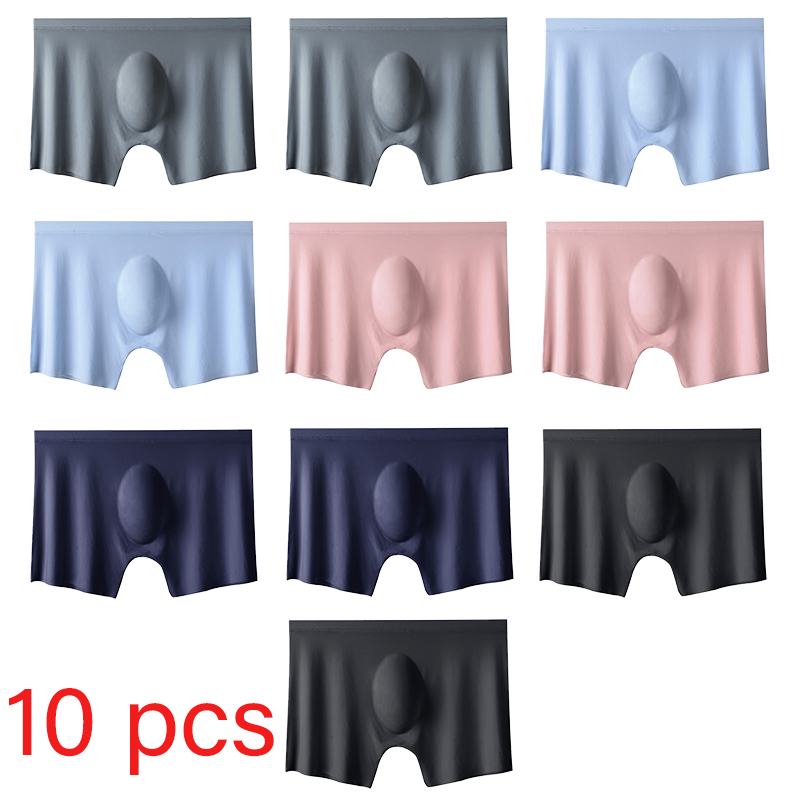 Boxer Shorts Modal - 10 개/몫 남자 여름 얼음 실크