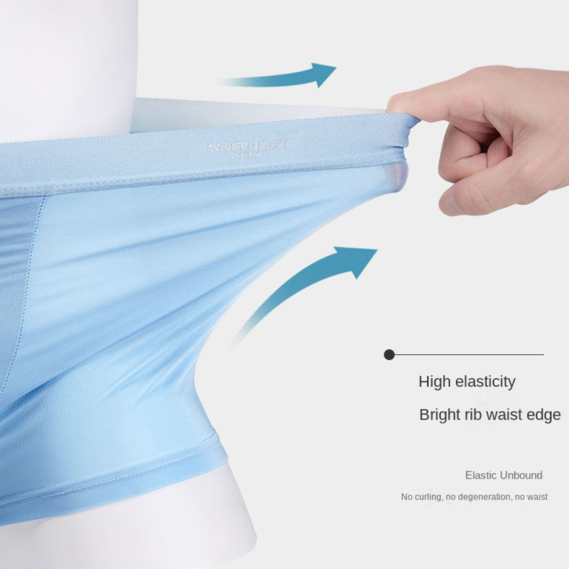 4pcs 복서 반바지 남자의 얼음 실크 속옷 멋진 속옷 - Multi Pack Underwear 리뷰 및 가격